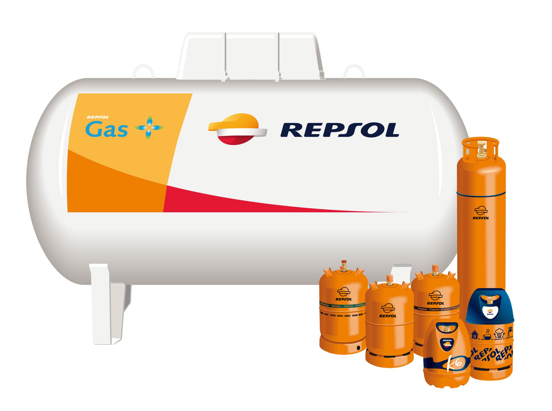 Tipos de bombonas - Distribuidores oficiales de Repsol en A Coruña