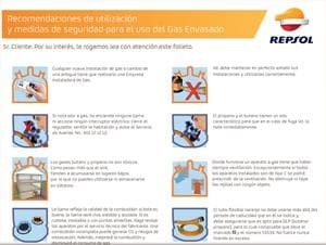 RECOMENDACIONES PARA EL USO DE GAS ENVASADO